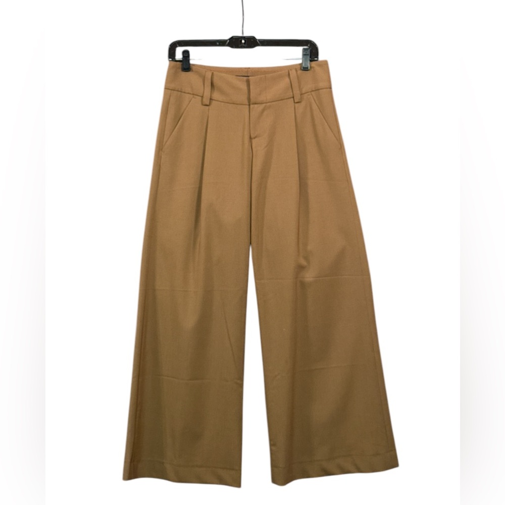 Alice + Olivia Tan Wide-Leg Pants